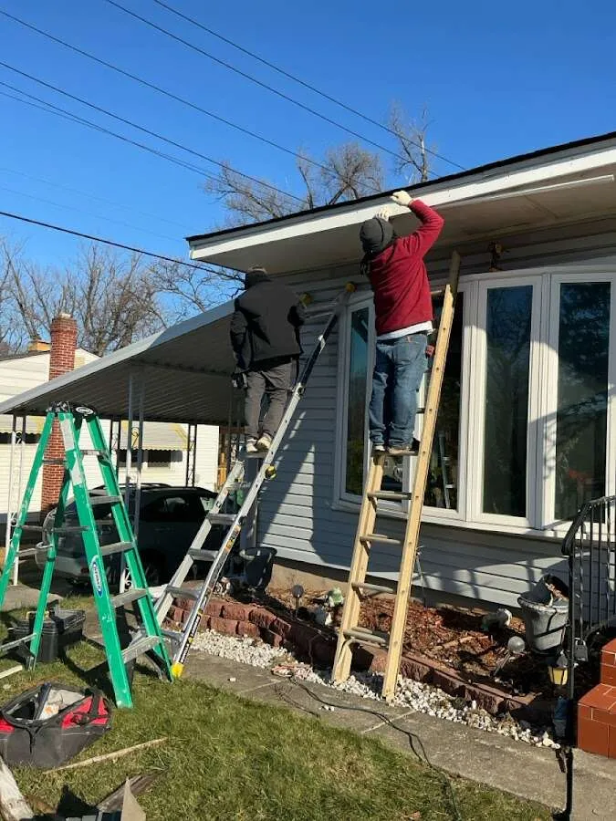 Restoration crew performing exterior repair in Richfield